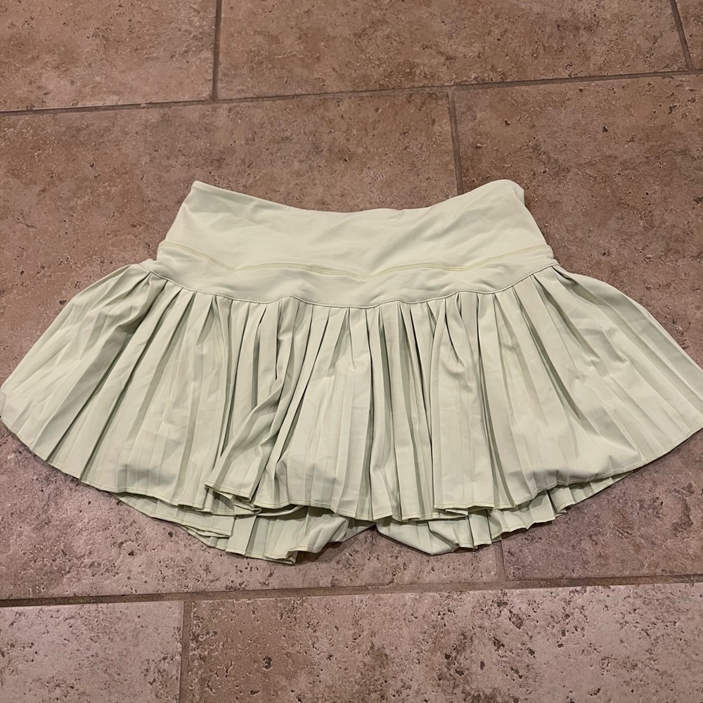 Mint Lime Green Gold hinge Tennis Skirt